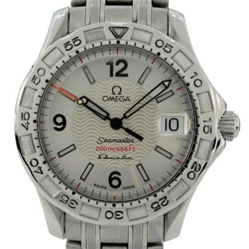 Omega 37mm Men's Omegamatic Seamaster Autoquartz Silver Dial Watch- Ref: 2514.30
